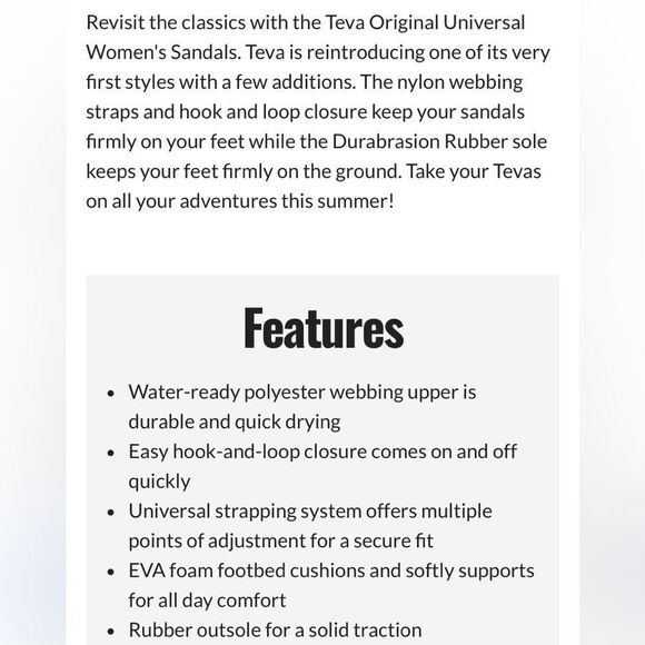 TEVA Sandals Original Universal Webbed Purple Multicolored Print Black Size 6 - Picture 8 of 9